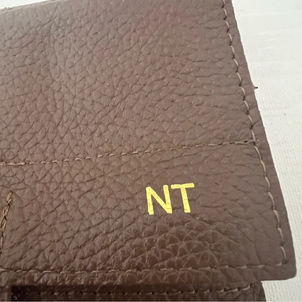 Mark & Graham Leather Charger Roll Up Brown Monogrammed NT Travel NEW
